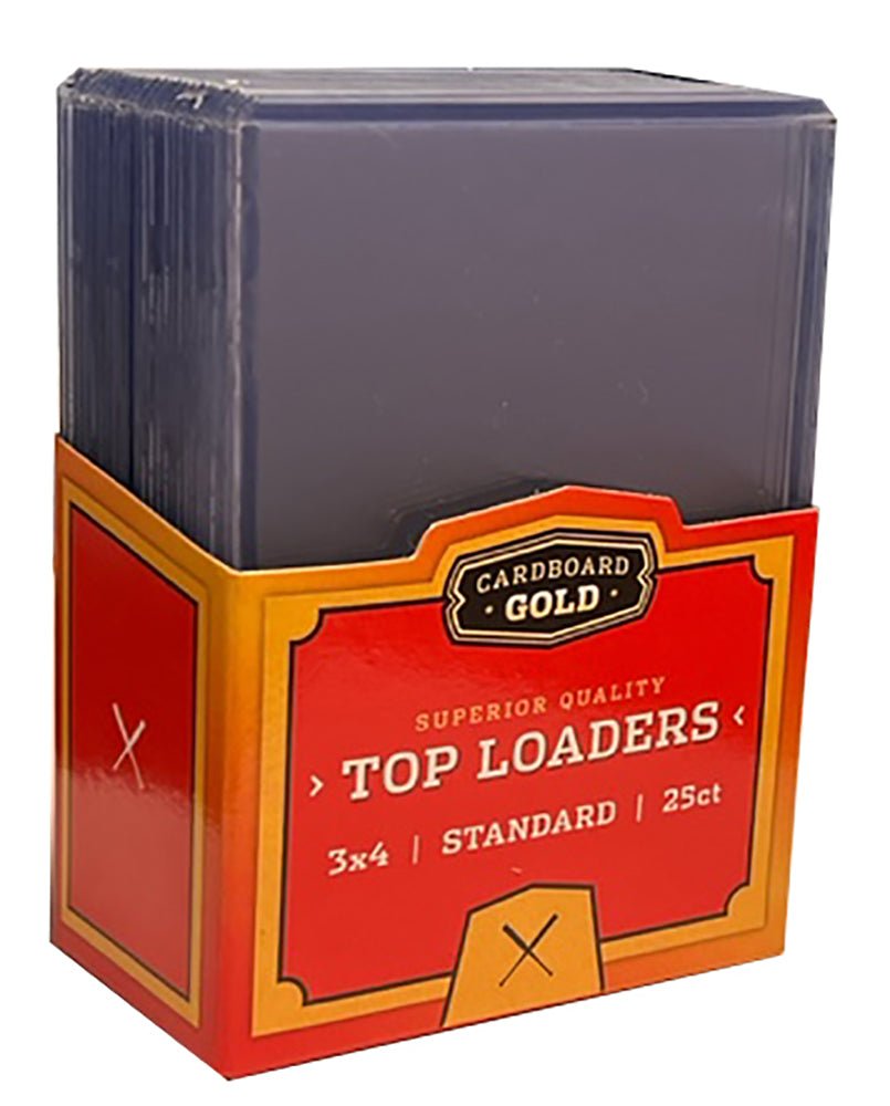 100ct Bundle (4 packs) Cardboard Gold Trading Card Toploaders | Crystal Clear Holders - Columbia Hobby - Sports Card Boxes - Toploaders - Card Savers