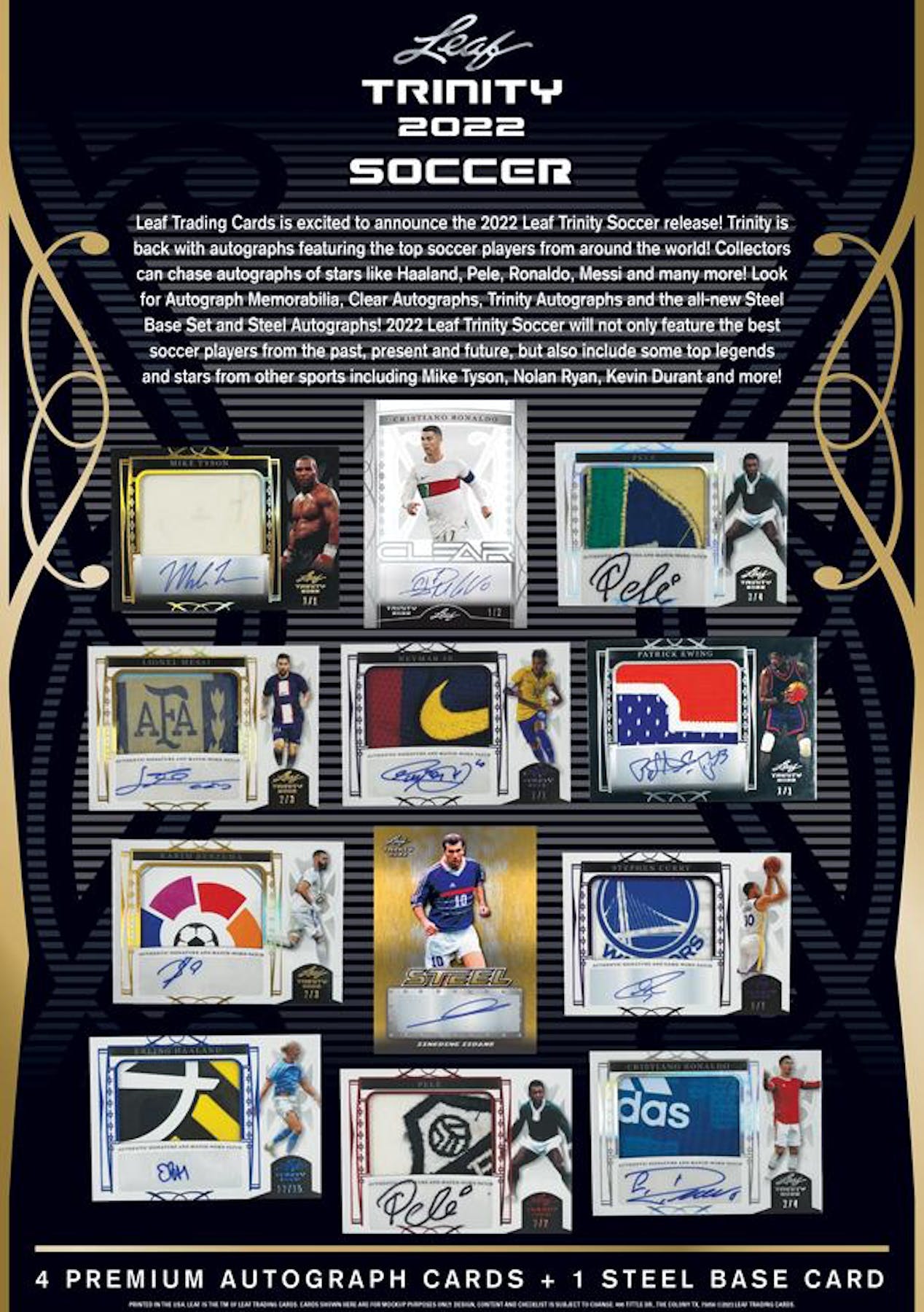 2022 Leaf Trinity Soccer - Columbia Hobby - Sports Card Boxes - Toploaders - Card Savers