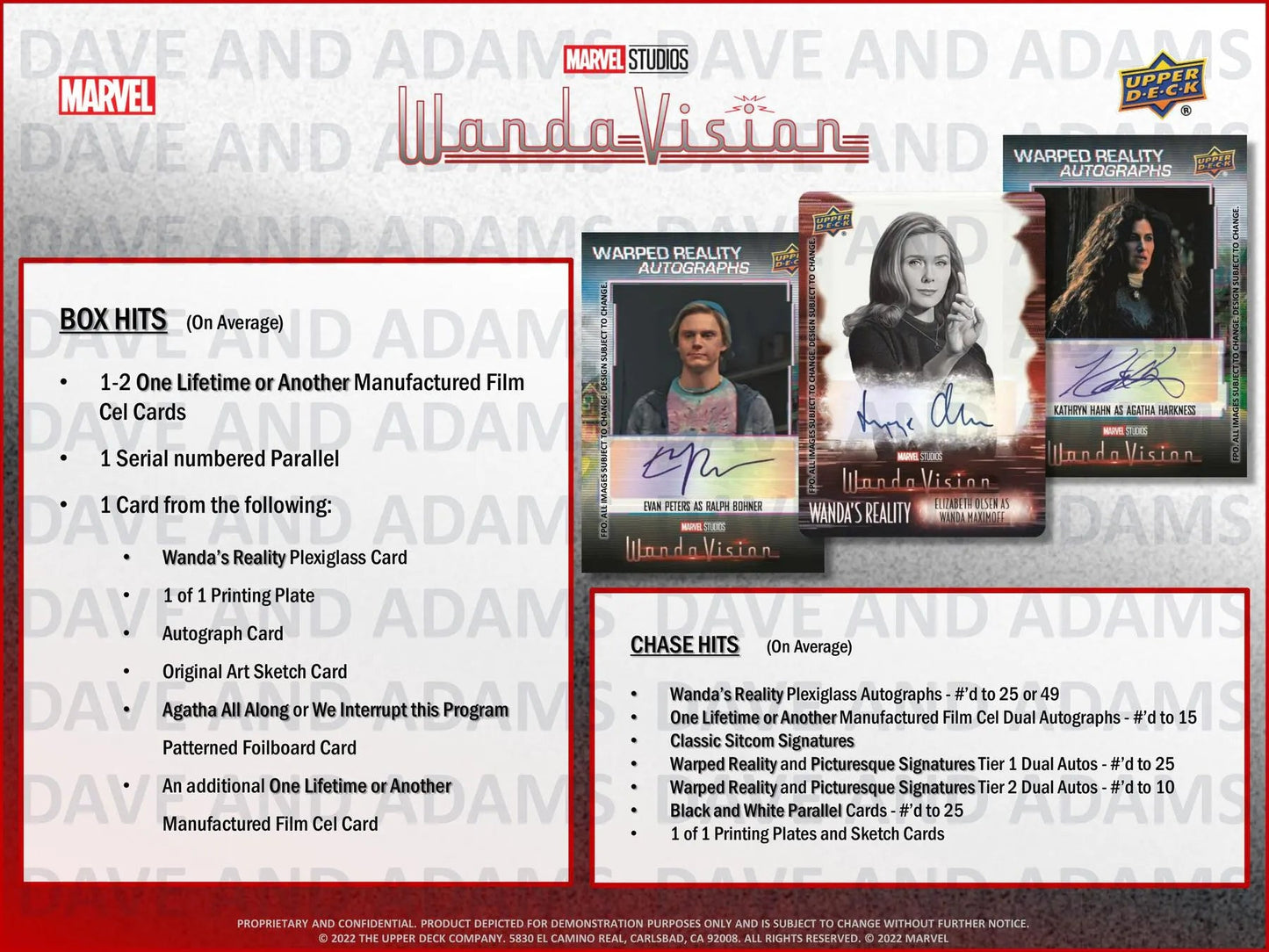 2022 Upper Deck WandaVision Hobby Box - Columbia Hobby - Sports Card Boxes - Toploaders - Card Savers