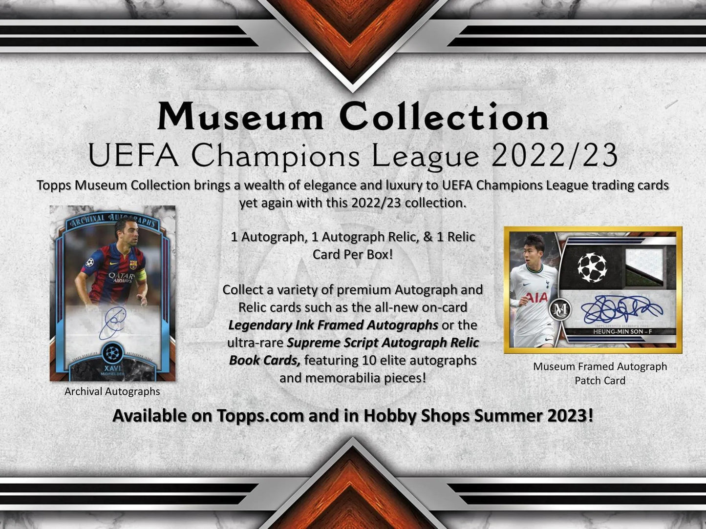 2022/23 Topps Museum Collection UEFA Champions League Soccer Hobby Box - Columbia Hobby - Sports Card Boxes - Toploaders - Card Savers