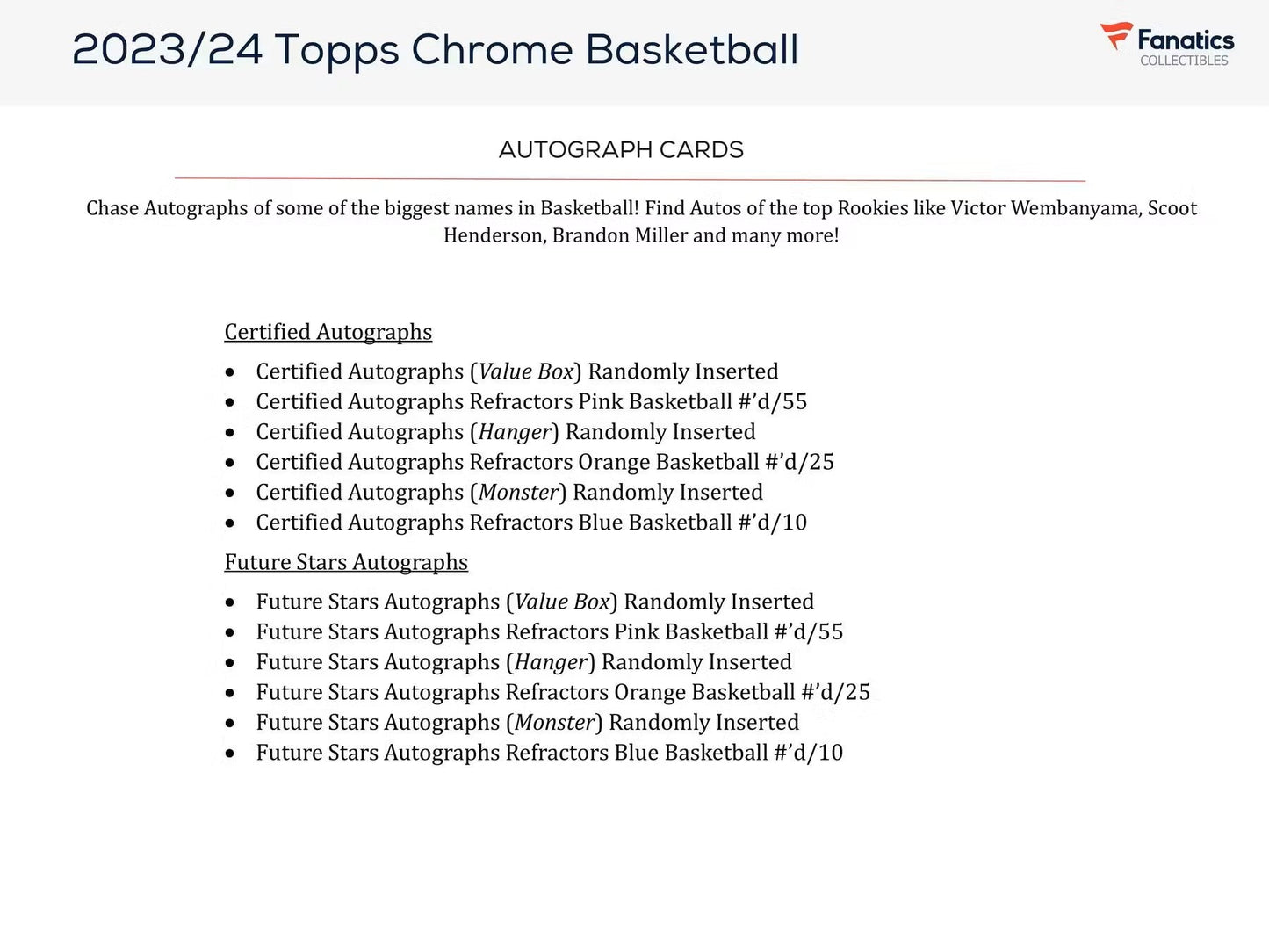 2023 - 24 Topps Chrome Basketball Hanger Box - Columbia Hobby - Sports Card Boxes - Toploaders - Card Savers