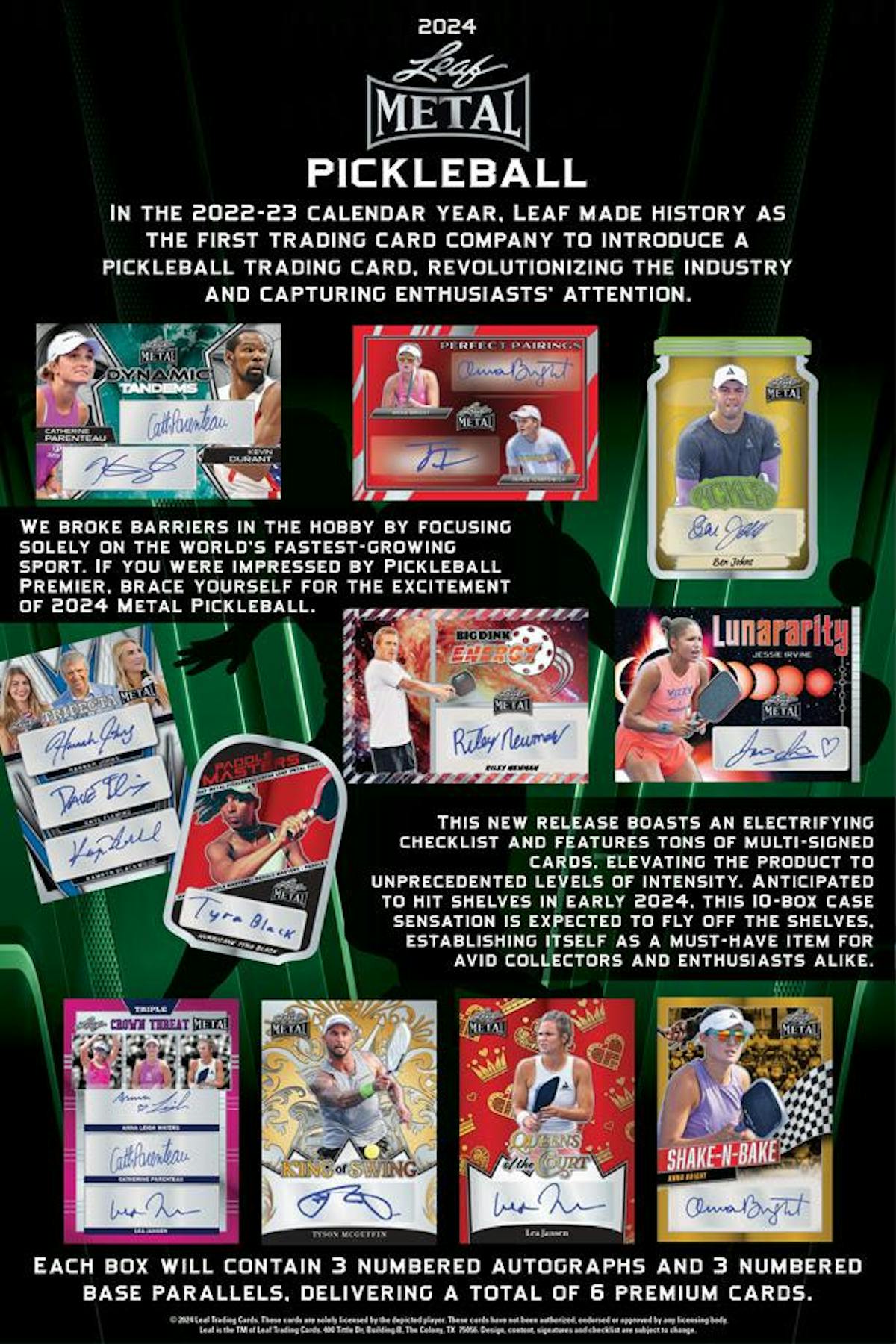 2024 Leaf Metal Pickle Ball Hobby Box - Columbia Hobby - Sports Card Boxes - Toploaders - Card Savers
