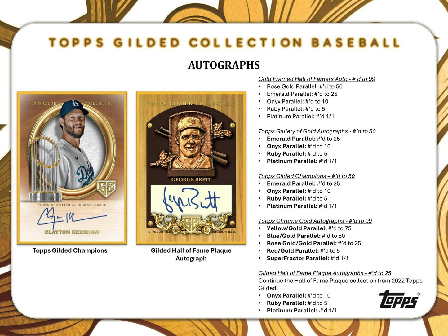 2024 Topps Gilded Collection Baseball Hobby Box - Columbia Hobby - Sports Card Boxes - Toploaders - Card Savers