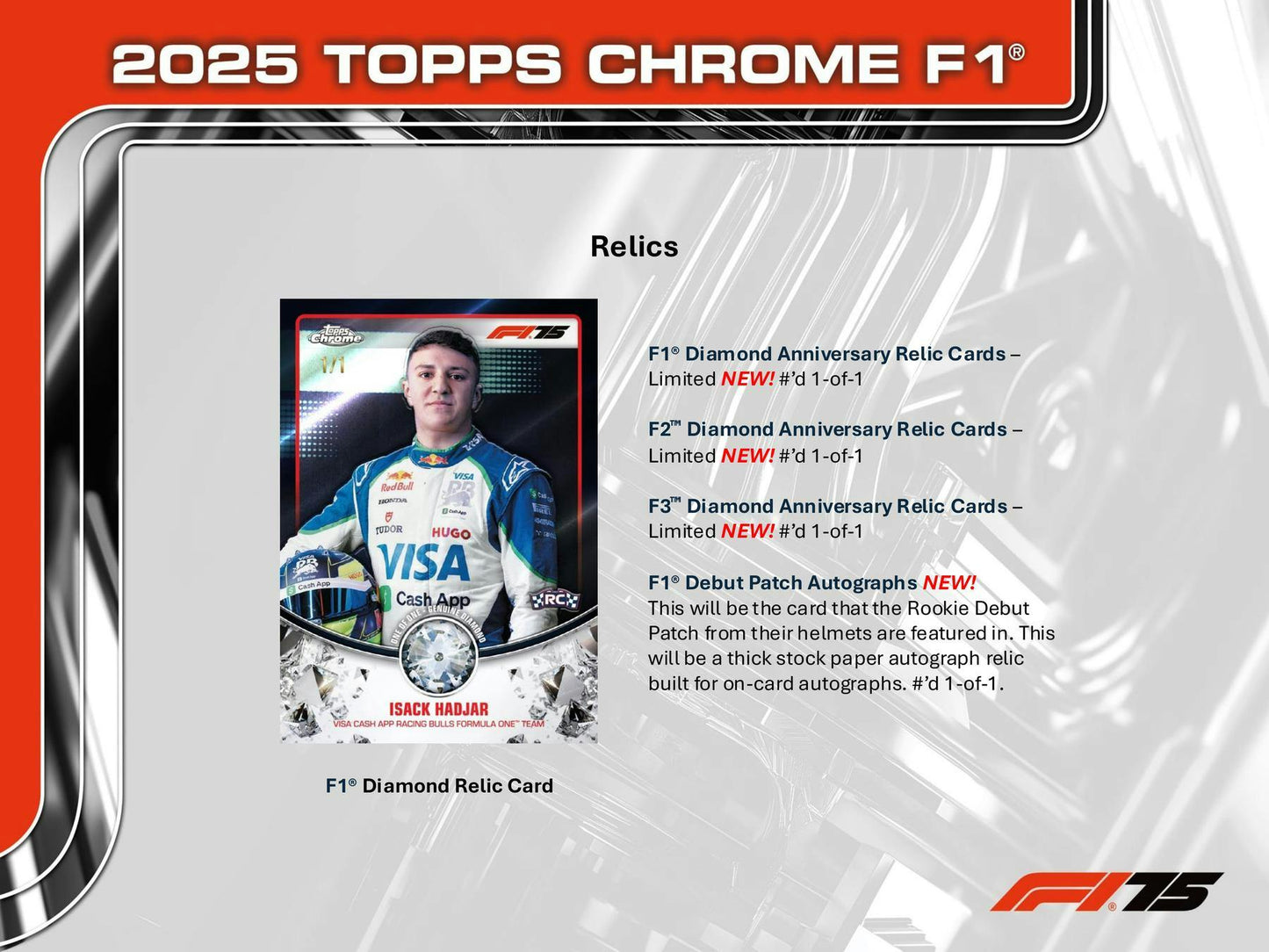 2025 Topps Chrome Formula 1 Racing Hobby Box | Columbia Sports Cards - Columbia Hobby - Sports Card Boxes - Toploaders - Card Savers