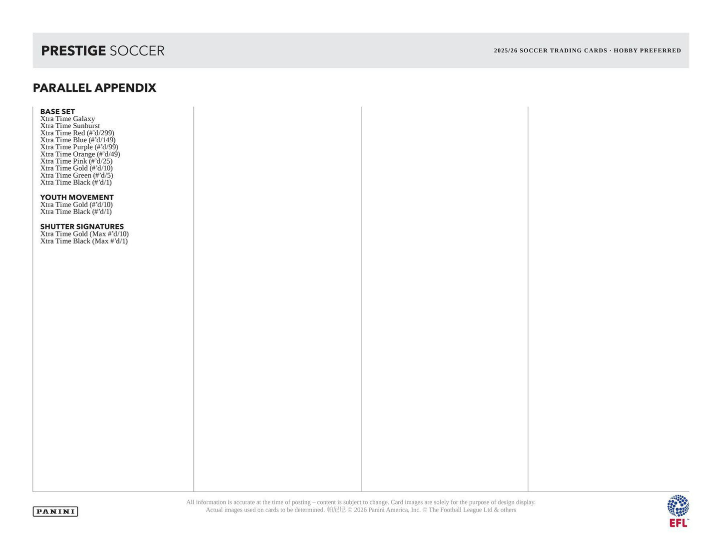 2025/26 Panini Prestige EFL Soccer Hobby Preferred Box | Columbia Sports Cards | Columbia Hobby - Sports Card Boxes - Toploaders - Card Savers.