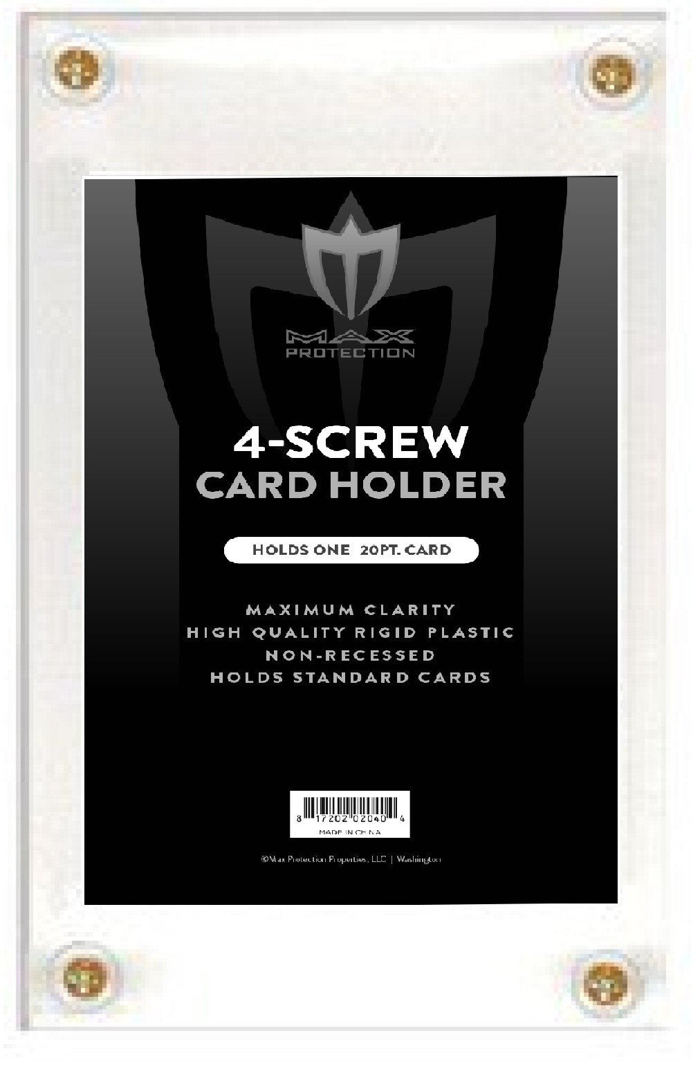 Max Protection 4 - Screw Card Holder - Non Recessed - Columbia Hobby - Sports Card Boxes - Toploaders - Card Savers