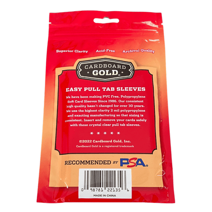 10,000ct Case Easy Pull Tabbed Soft Card Sleeves for Standard Size Trading Cards - Columbia Hobby - Sports Card Boxes - Toploaders - Card Savers