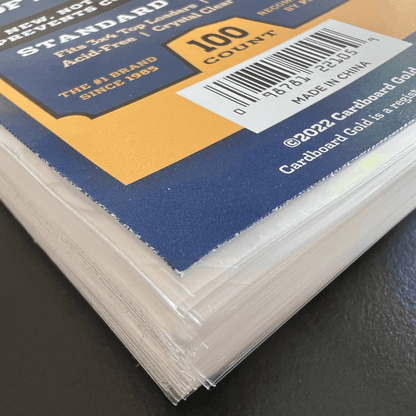 1000ct (10 packs) Notched Soft Card Sleeves for Standard Size Trading Cards - Columbia Hobby - Sports Card Boxes - Toploaders - Card Savers