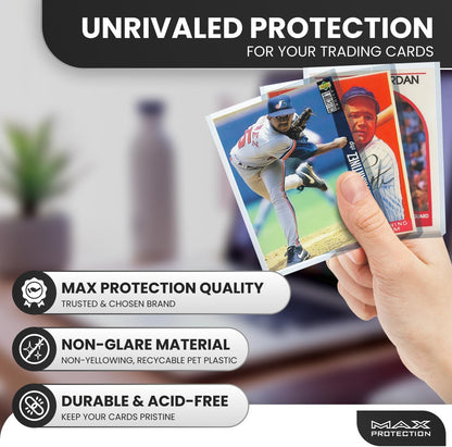 1000ct Case Ultra Max Pro 35pt Trading Card Toploaders plus Soft Sleeves | Crystal Clear Holders - Columbia Hobby - Sports Card Boxes - Toploaders - Card Savers
