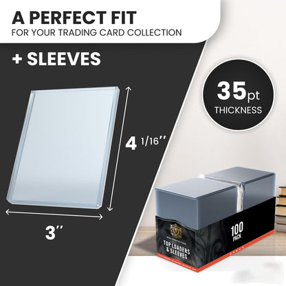 1000ct Case Ultra Max Pro 35pt Trading Card Toploaders plus Soft Sleeves | Crystal Clear Holders - Columbia Hobby - Sports Card Boxes - Toploaders - Card Savers