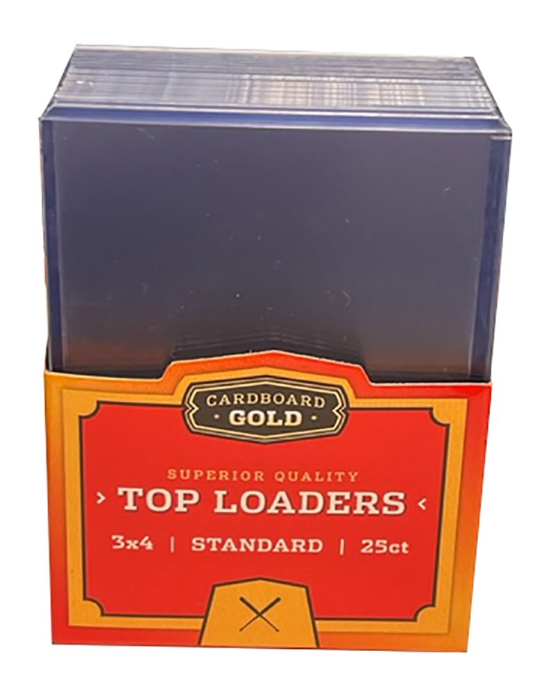 100ct Bundle (4 packs) Cardboard Gold Trading Card Toploaders | Crystal Clear Holders - Columbia Hobby - Sports Card Boxes - Toploaders - Card Savers