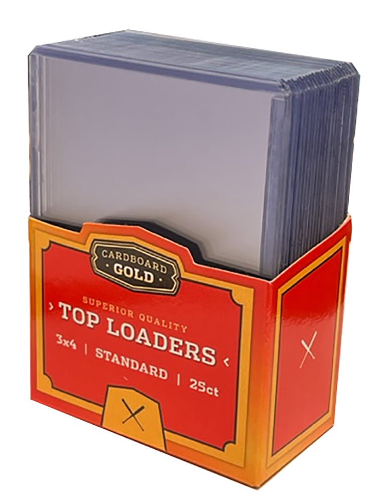 100ct Bundle (4 packs) Cardboard Gold Trading Card Toploaders | Crystal Clear Holders - Columbia Hobby - Sports Card Boxes - Toploaders - Card Savers