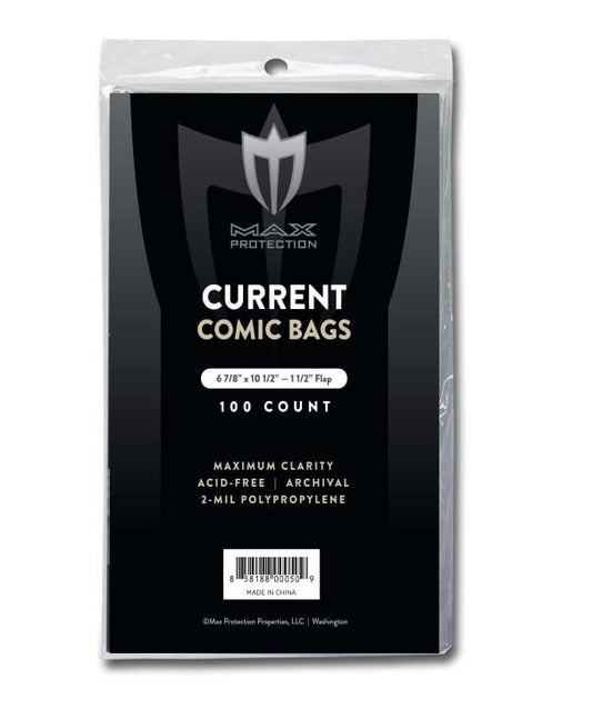 100ct Pack Current / Modern Comic Bags - 6 7/8 x 10 1/2 - Columbia Hobby - Sports Card Boxes - Toploaders - Card Savers