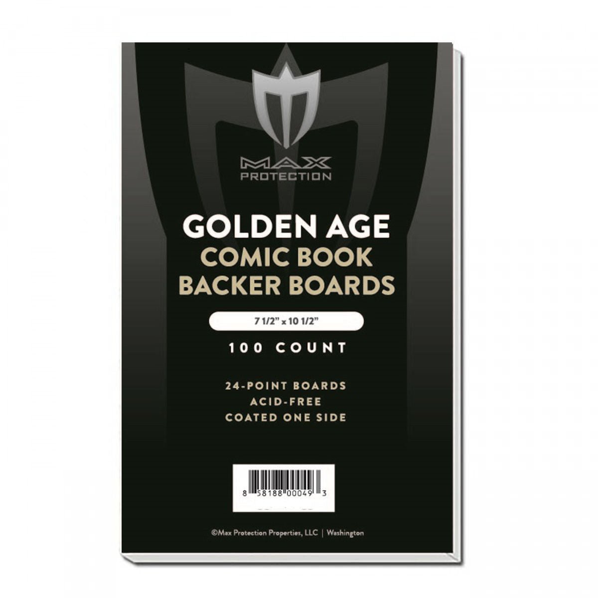 100ct Pack Golden Comic Backing Boards - 7 - 1/2 x 10 - 1/2 - Columbia Hobby - Sports Card Boxes - Toploaders - Card Savers