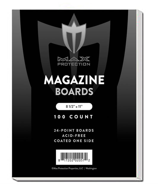 100ct Pack Magazine Backing Boards - 8 - 1/2 x11 - Columbia Hobby - Sports Card Boxes - Toploaders - Card Savers
