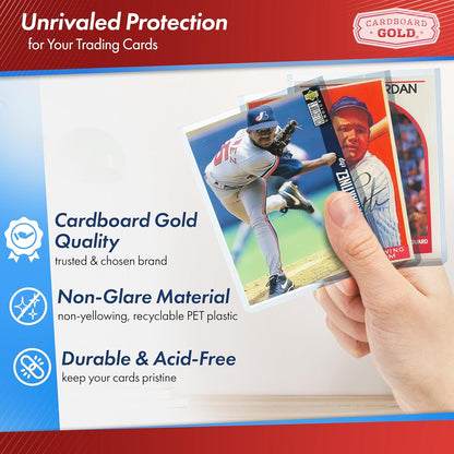 100ct Pack Regular Card Toploaders / Soft Sleeves Combo - 35pt - Columbia Hobby - Sports Card Boxes - Toploaders - Card Savers