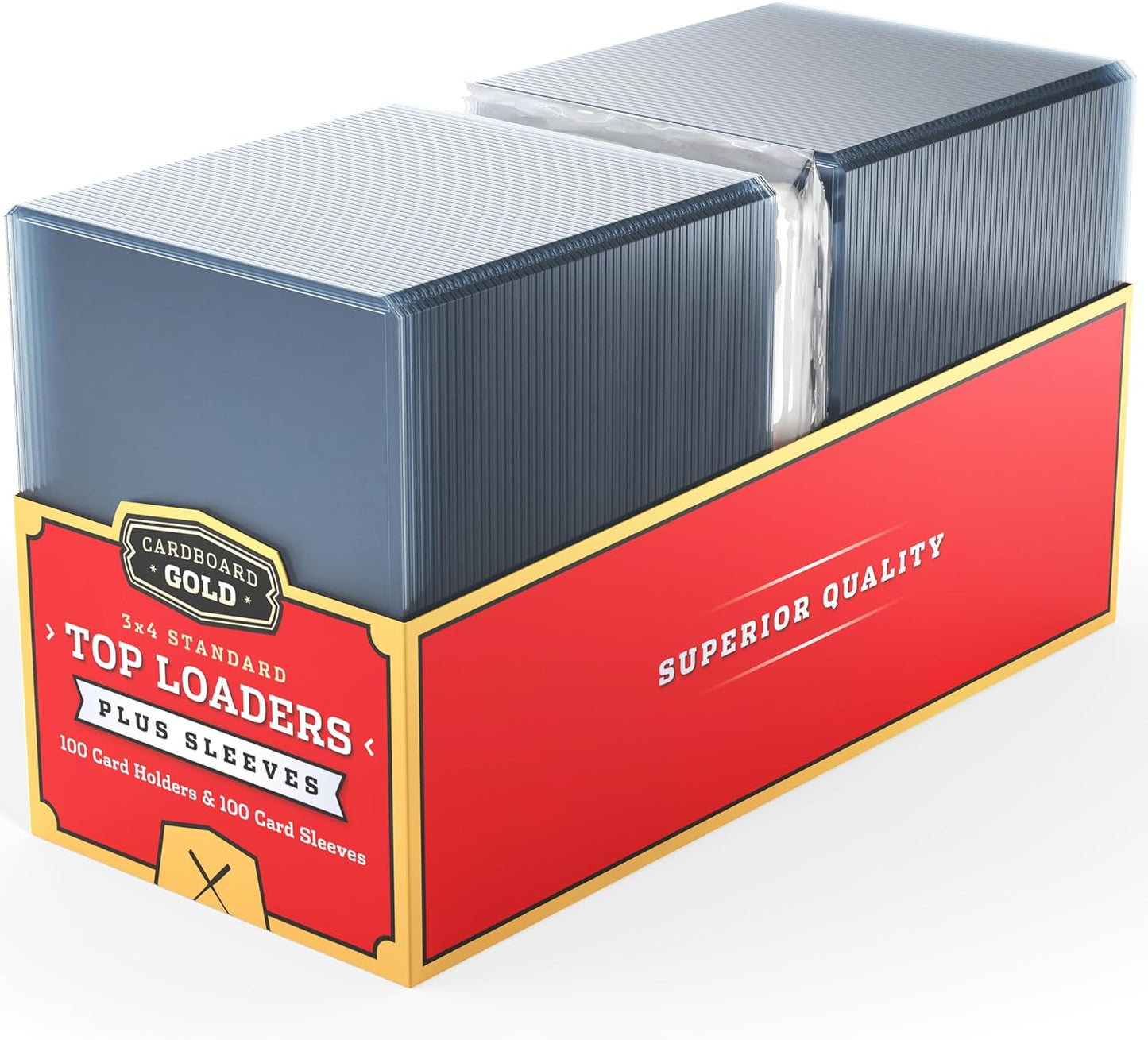 100ct Pack Regular Card Toploaders / Soft Sleeves Combo - 35pt - Columbia Hobby - Sports Card Boxes - Toploaders - Card Savers