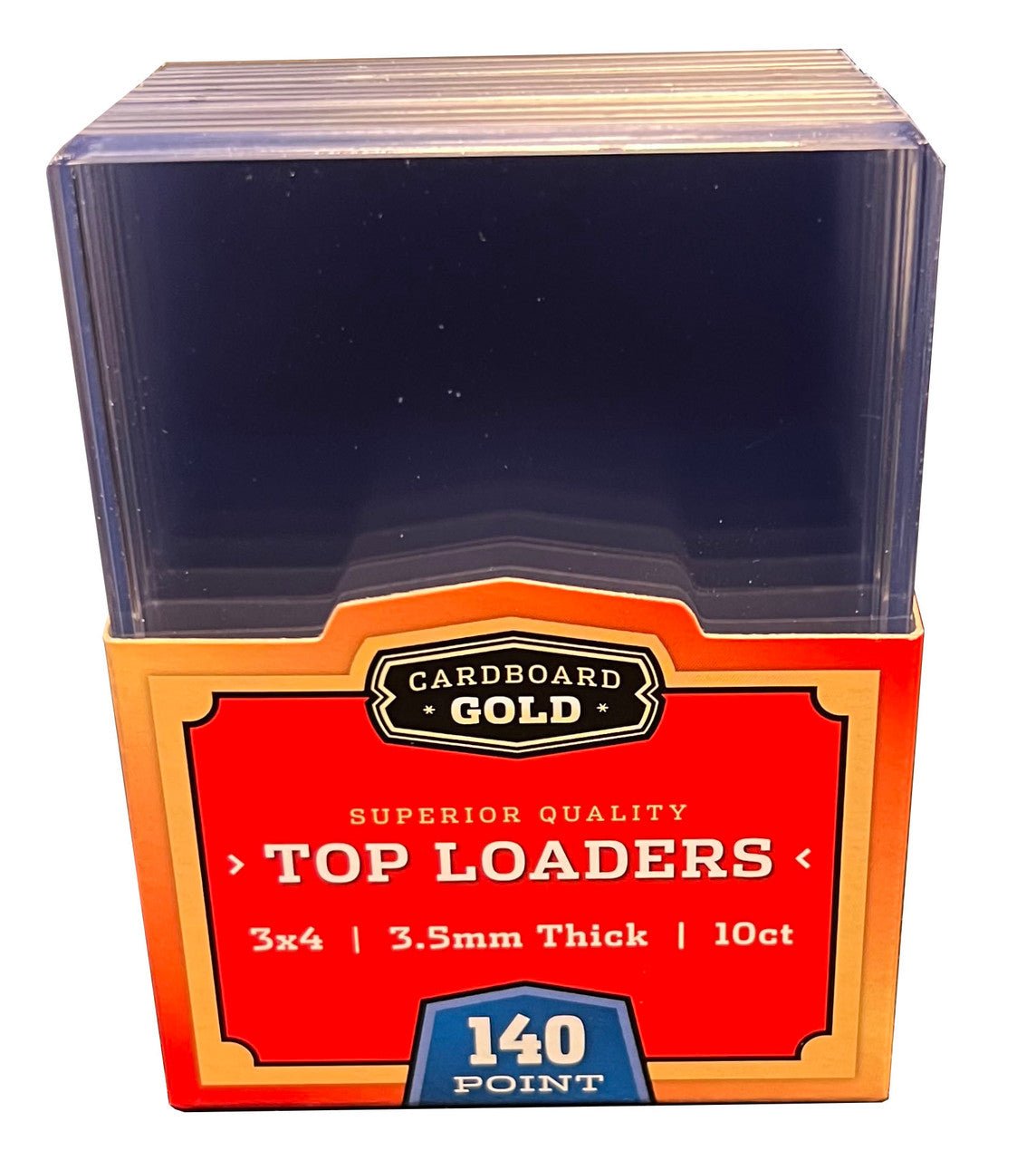 10ct Pack Thick Card Toploaders Holders - 3.5mm - 140pt - Columbia Hobby - Sports Card Boxes - Toploaders - Card Savers