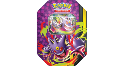 Pokemon Mega Moonlit Tin
Mega Clefable ex foil promo card
Mega Gengar ex Pokemon tin artwork