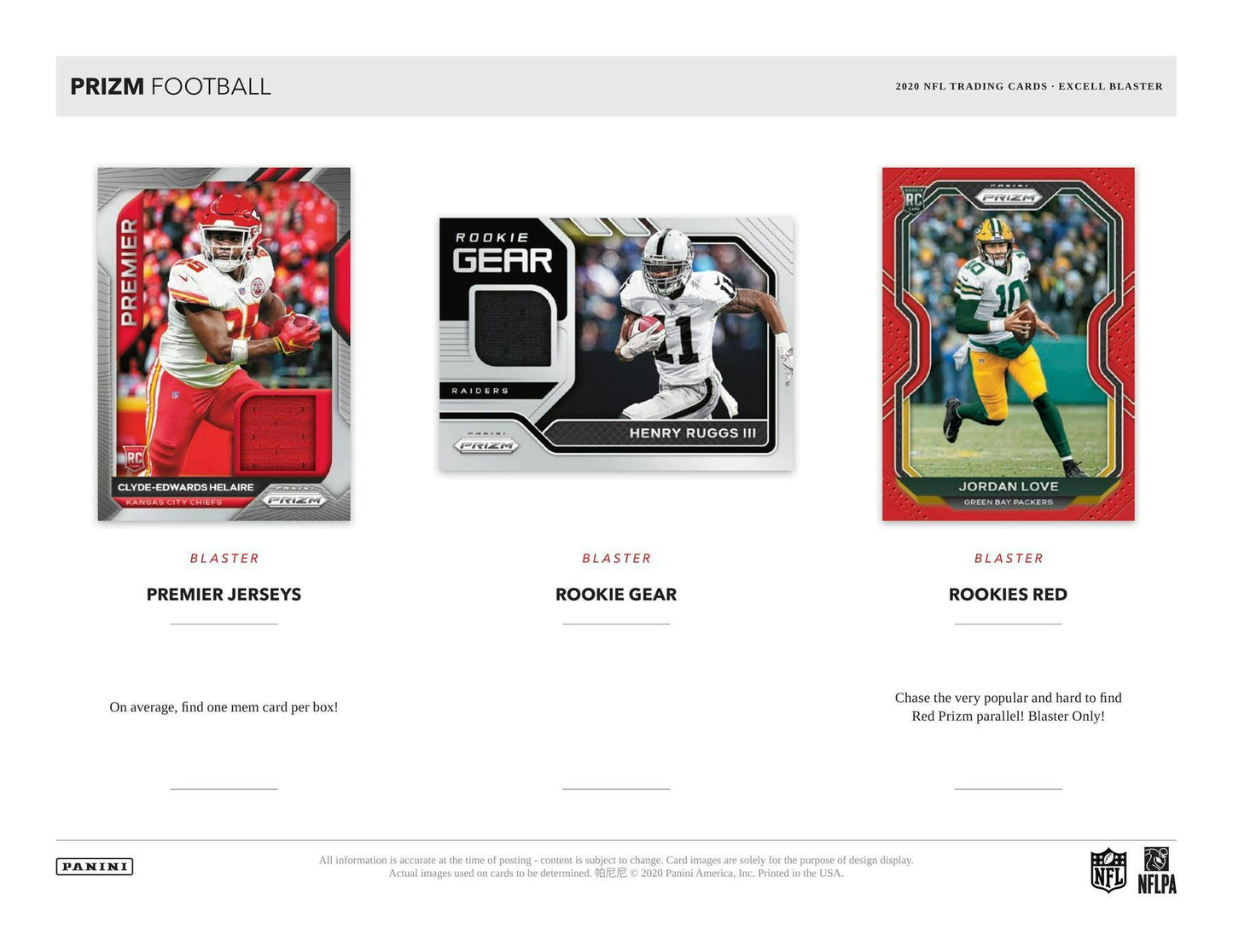 2020 Panini Prizm Football 6 - Pack Blaster Box (Disco Prizms) - Columbia Hobby - Sports Card Boxes - Toploaders - Card Savers