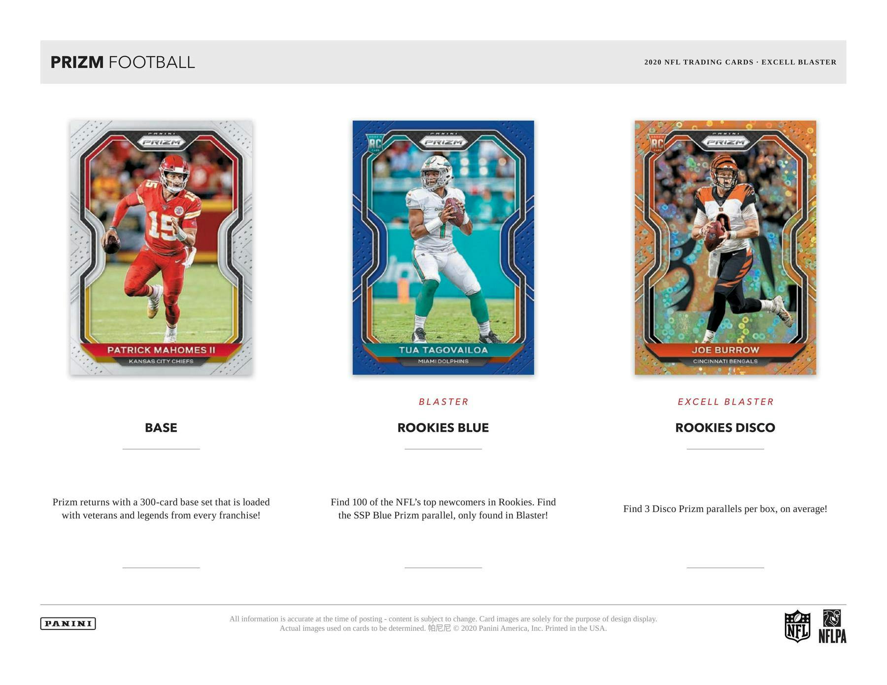 2020 Panini Prizm Football 6 - Pack Blaster Box (Disco Prizms) - Columbia Hobby - Sports Card Boxes - Toploaders - Card Savers