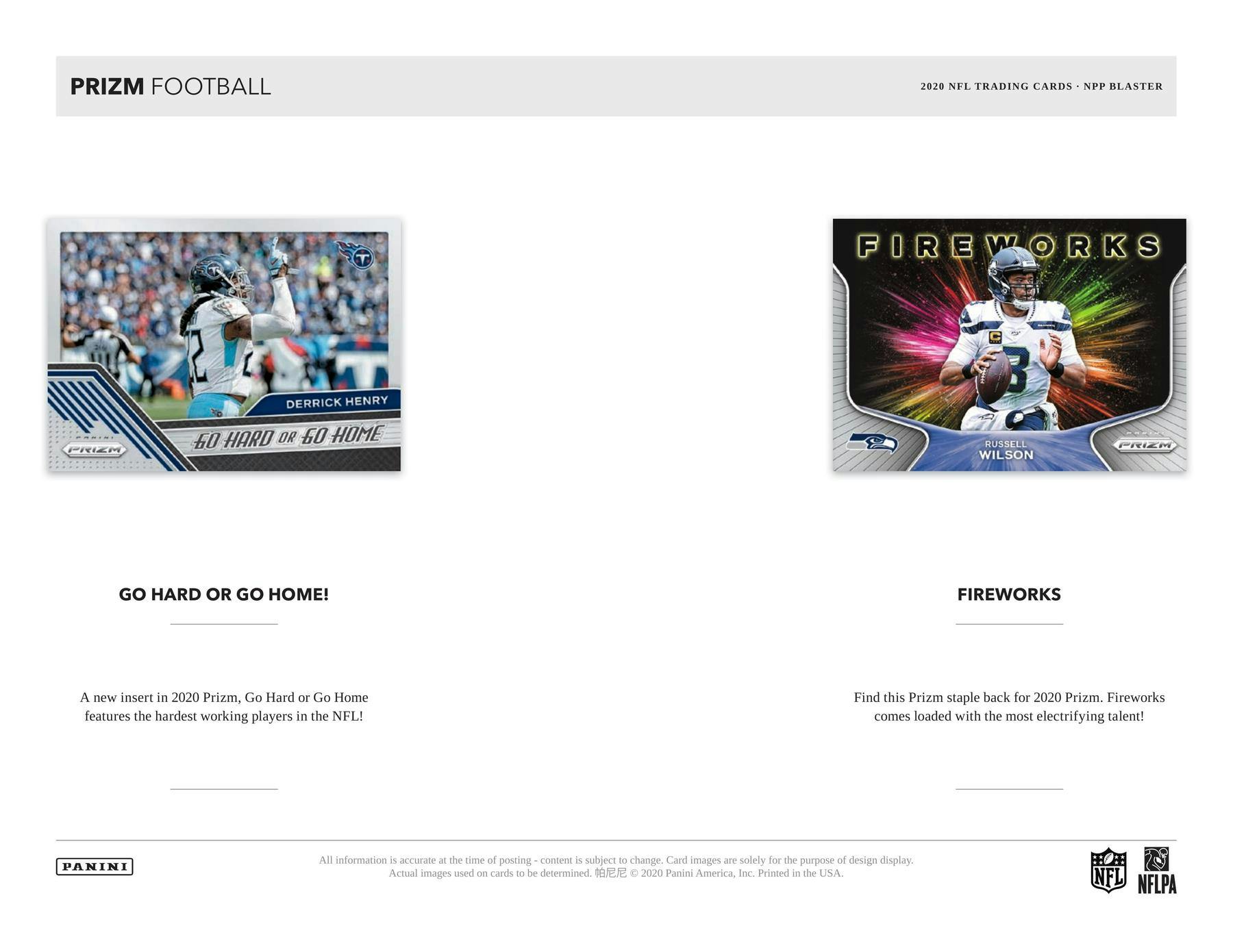 2020 Panini Prizm Football 6 - Pack Blaster Box (Lazer Prizms) - Columbia Hobby - Sports Card Boxes - Toploaders - Card Savers