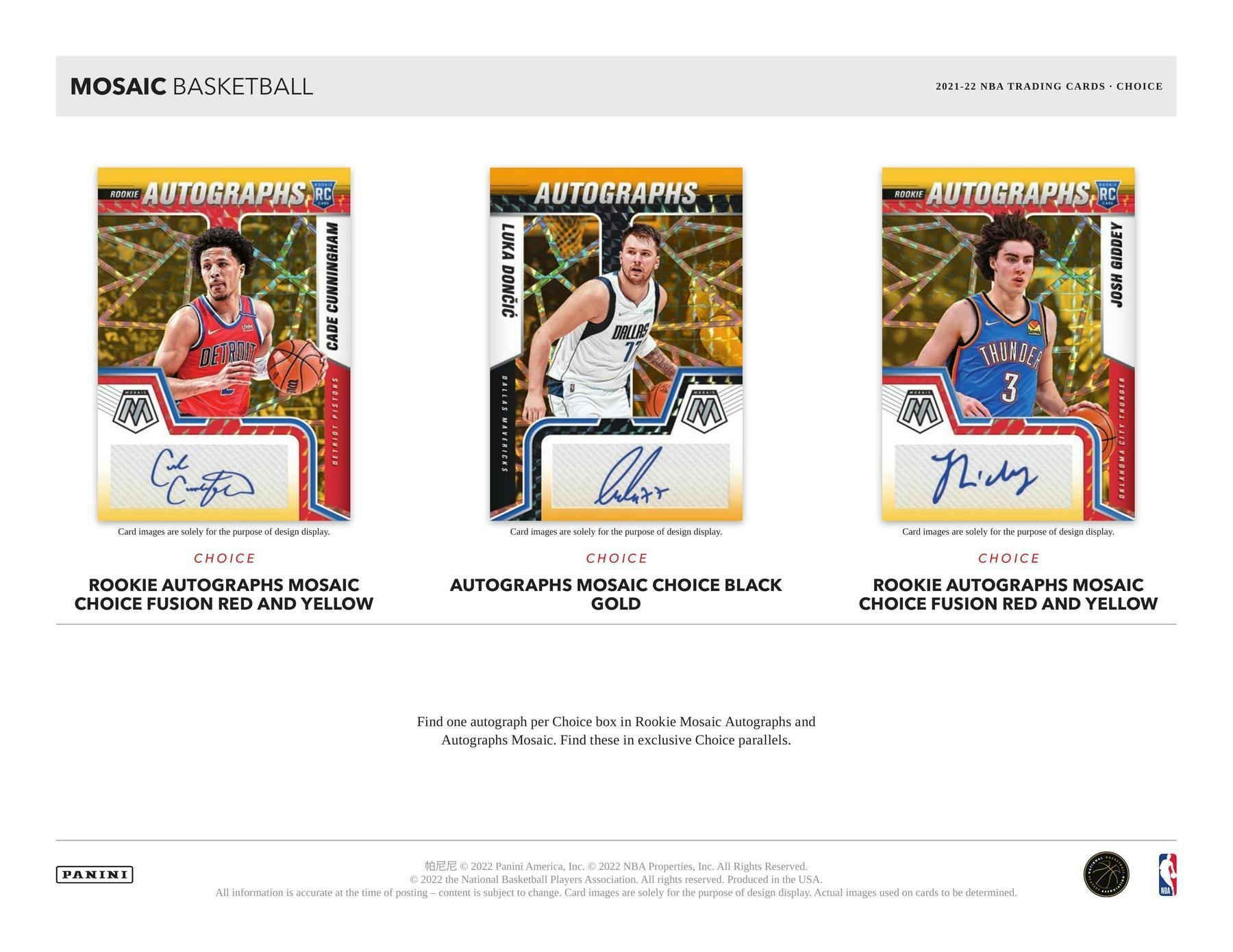 2021 - 22 Panini Mosaic Basketball Choice Box - Columbia Hobby - Sports Card Boxes - Toploaders - Card Savers