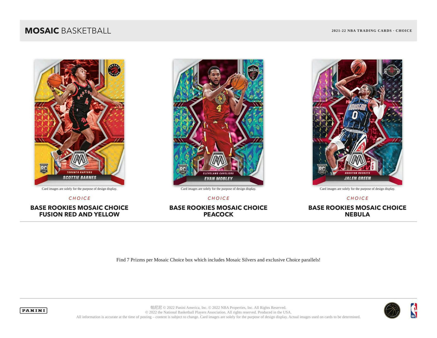 2021 - 22 Panini Mosaic Basketball Choice Box - Columbia Hobby - Sports Card Boxes - Toploaders - Card Savers