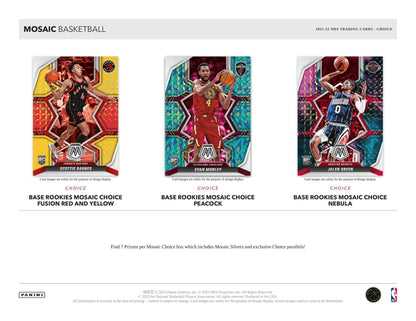 2021 - 22 Panini Mosaic Basketball Choice Box - Columbia Hobby - Sports Card Boxes - Toploaders - Card Savers