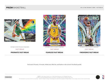 2021 - 22 Panini Prizm Basketball Fast Break Box - Columbia Hobby - Sports Card Boxes - Toploaders - Card Savers