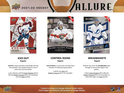 2021 - 22 Upper Deck Allure Hockey Hobby Box - Columbia Hobby - Sports Card Boxes - Toploaders - Card Savers