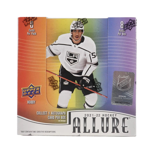 2021 - 22 Upper Deck Allure Hockey Hobby Box - Columbia Hobby - Sports Card Boxes - Toploaders - Card Savers