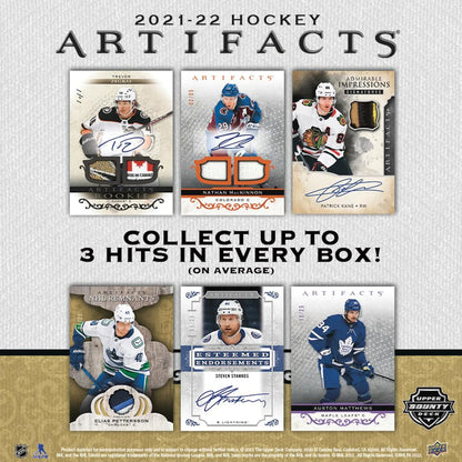 2021 - 22 Upper Deck Artifacts Hockey Hobby Box - Columbia Hobby - Sports Card Boxes - Toploaders - Card Savers