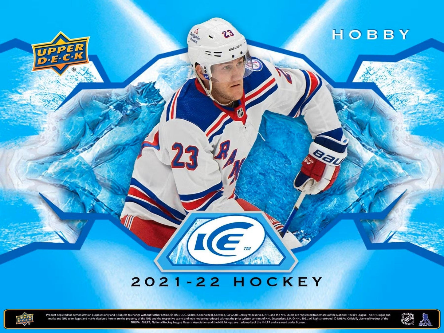 2021 - 22 Upper Deck Ice Hockey Hobby Box - Columbia Hobby - Sports Card Boxes - Toploaders - Card Savers