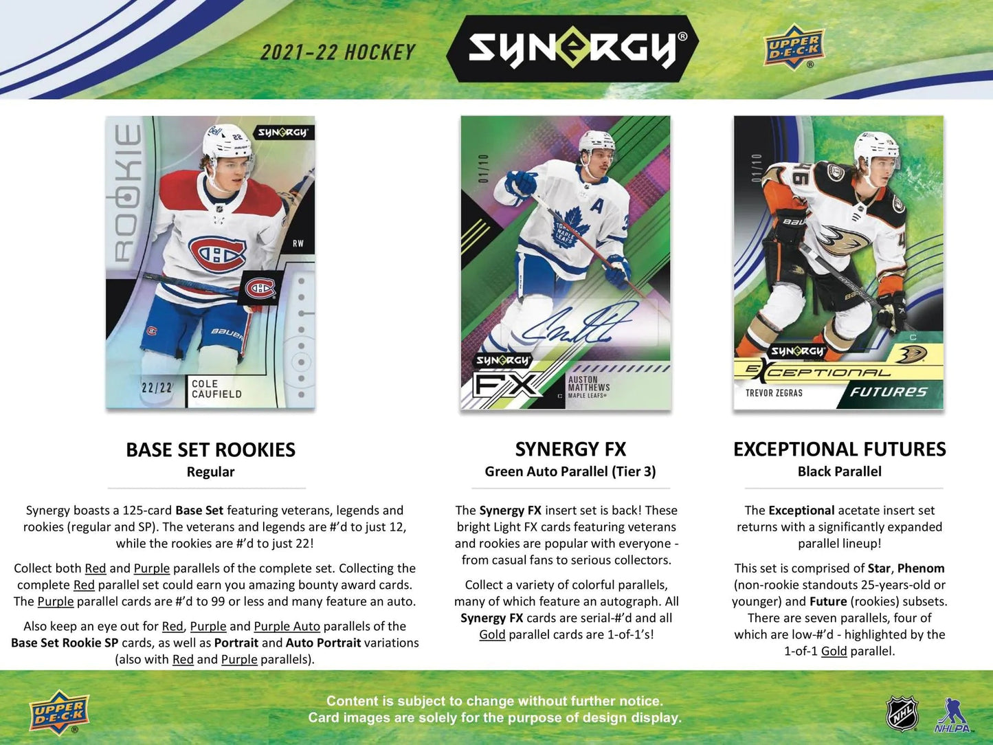 2021 - 22 Upper Deck Synergy Hockey Hobby Box - Columbia Hobby - Sports Card Boxes - Toploaders - Card Savers