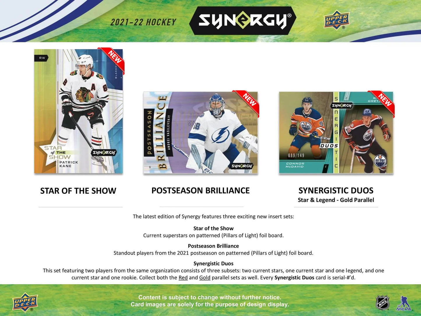 2021 - 22 Upper Deck Synergy Hockey Hobby Box - Columbia Hobby - Sports Card Boxes - Toploaders - Card Savers