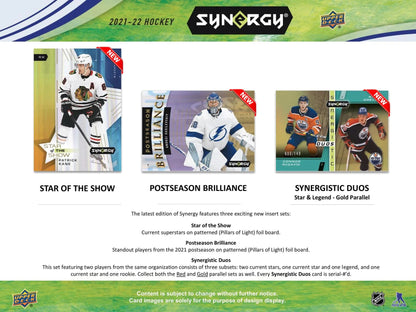 2021 - 22 Upper Deck Synergy Hockey Hobby Box - Columbia Hobby - Sports Card Boxes - Toploaders - Card Savers