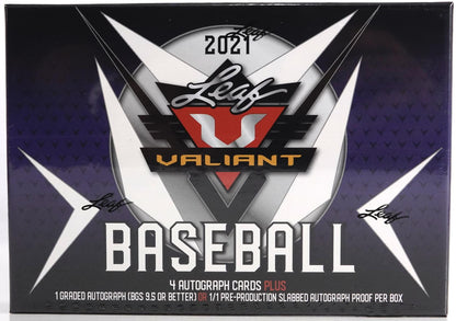 2021 Leaf Valiant Baseball Hobby Box - Columbia Hobby - Sports Card Boxes - Toploaders - Card Savers