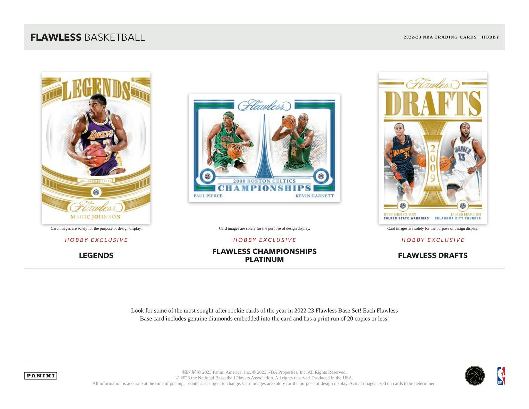 2022 - 23 Panini Flawless Basketball Hobby 2 - Box Case - Columbia Hobby - Sports Card Boxes - Toploaders - Card Savers