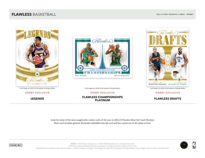 2022 - 23 Panini Flawless Basketball Hobby 2 - Box Case - Columbia Hobby - Sports Card Boxes - Toploaders - Card Savers