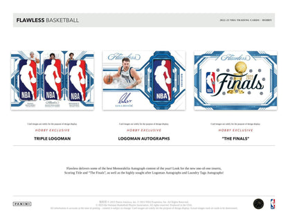 2022 - 23 Panini Flawless Basketball Hobby 2 - Box Case - Columbia Hobby - Sports Card Boxes - Toploaders - Card Savers