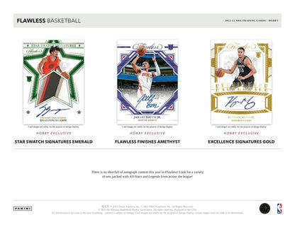 2022 - 23 Panini Flawless Basketball Hobby 2 - Box Case - Columbia Hobby - Sports Card Boxes - Toploaders - Card Savers