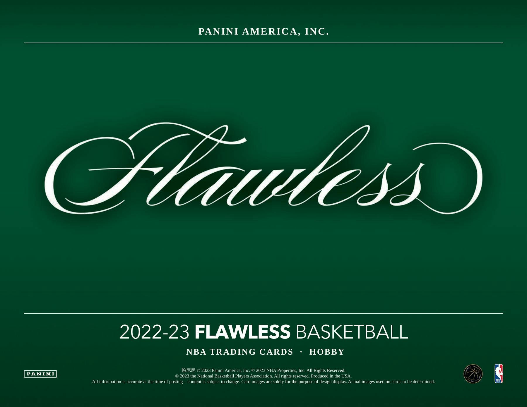2022 - 23 Panini Flawless Basketball Hobby 2 - Box Case - Columbia Hobby - Sports Card Boxes - Toploaders - Card Savers