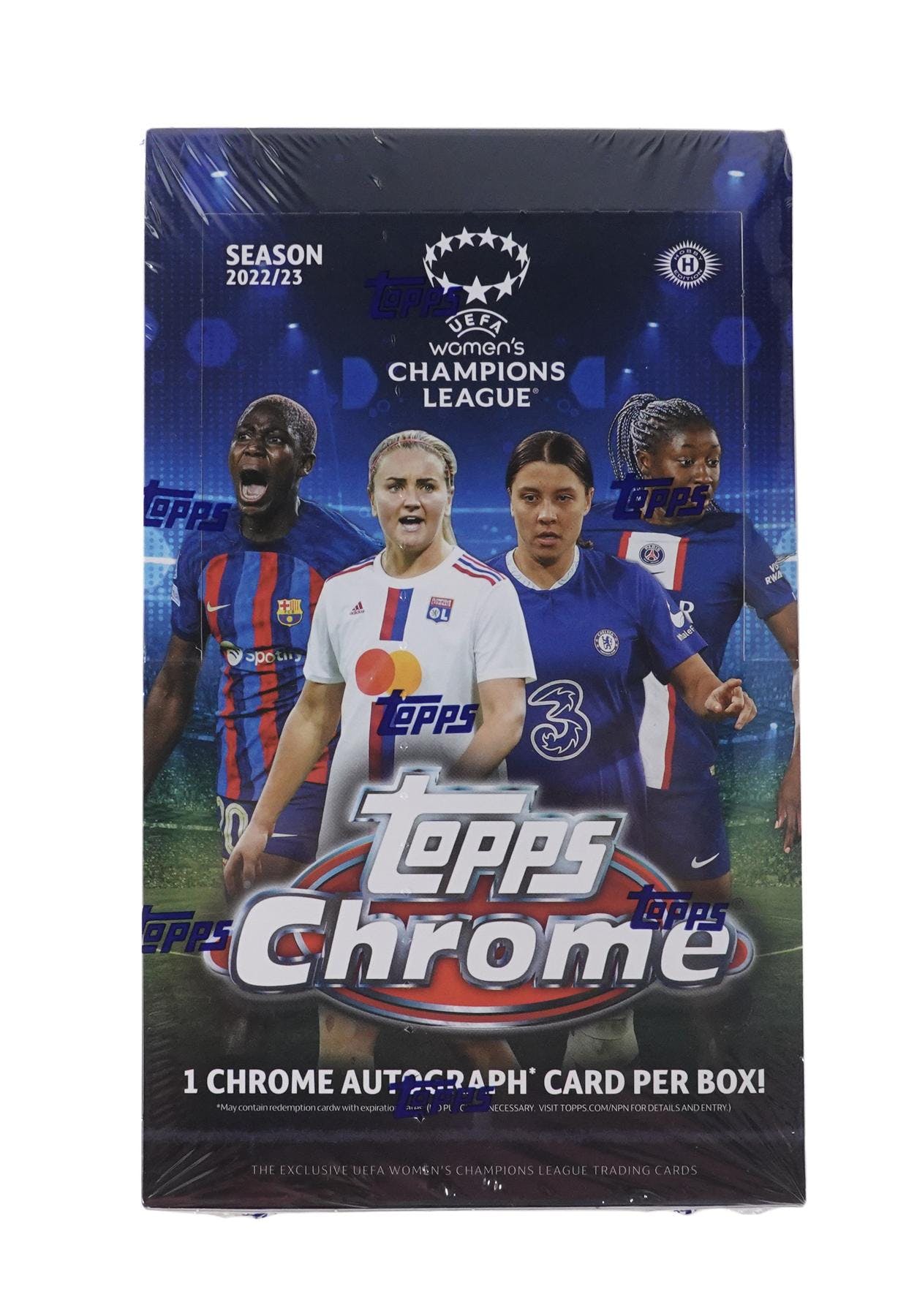 2022 - 23 Topps Chrome UEFA Women's Champions League Soccer Hobby Box - Columbia Hobby - Sports Card Boxes - Toploaders - Card Savers
