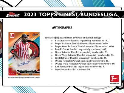 2022 - 23 Topps Finest Bundesliga Soccer Hobby Box - Columbia Hobby - Sports Card Boxes - Toploaders - Card Savers