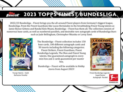 2022 - 23 Topps Finest Bundesliga Soccer Hobby Box - Columbia Hobby - Sports Card Boxes - Toploaders - Card Savers