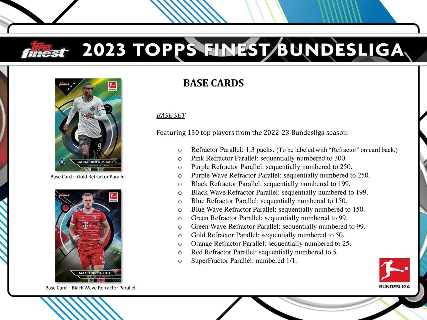 2022 - 23 Topps Finest Bundesliga Soccer Hobby Box - Columbia Hobby - Sports Card Boxes - Toploaders - Card Savers