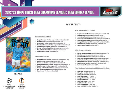 2022 - 23 Topps Finest UEFA Club Competitions Soccer Hobby Box - Columbia Hobby - Sports Card Boxes - Toploaders - Card Savers