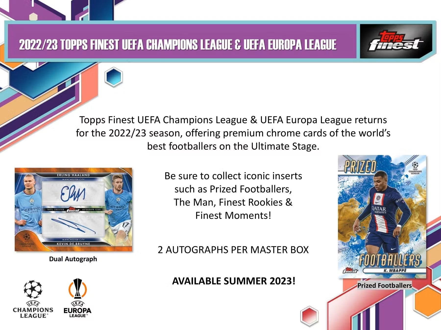 2022 - 23 Topps Finest UEFA Club Competitions Soccer Hobby Box - Columbia Hobby - Sports Card Boxes - Toploaders - Card Savers