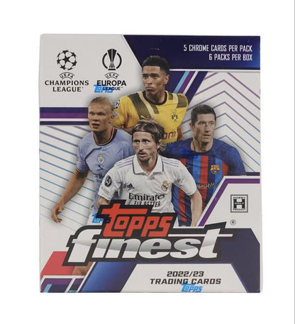 2022 - 23 Topps Finest UEFA Club Competitions Soccer Hobby Box - Columbia Hobby - Sports Card Boxes - Toploaders - Card Savers